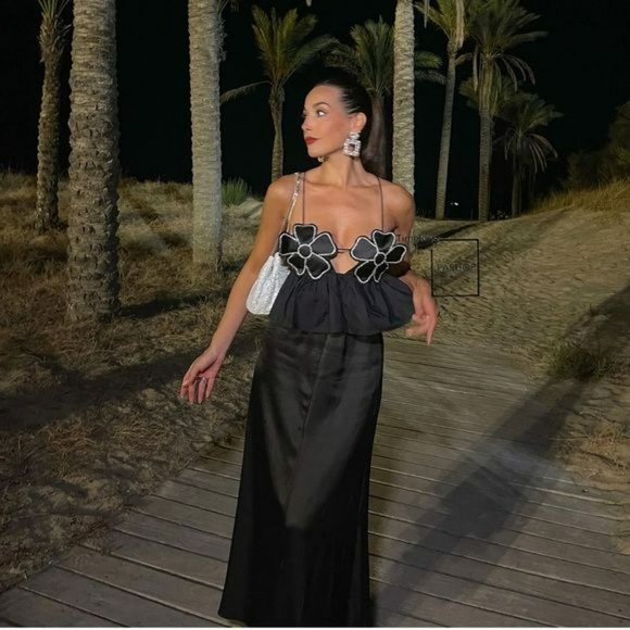 ZARA RHINESTONE FLORAL POPLIN TOP - Picture 10 of 16